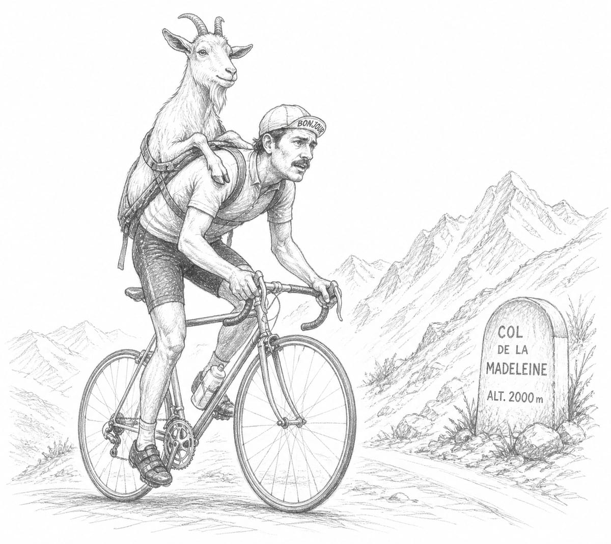 Hand-drawn Stolen Goat mascot