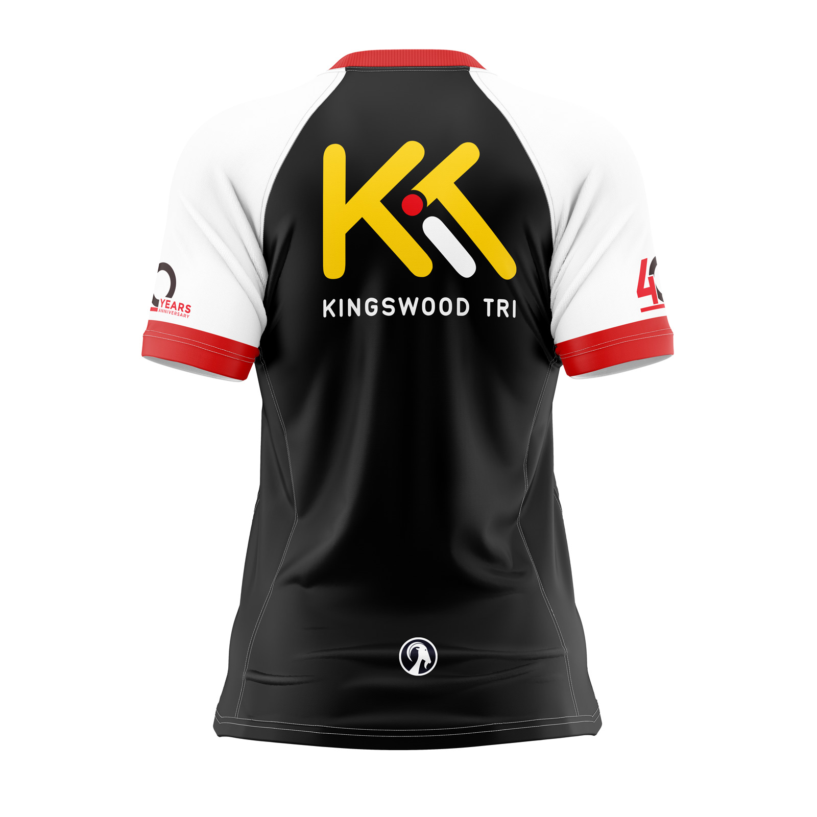 Womens Kingswood Tri 40th Anniversary White Run Top
