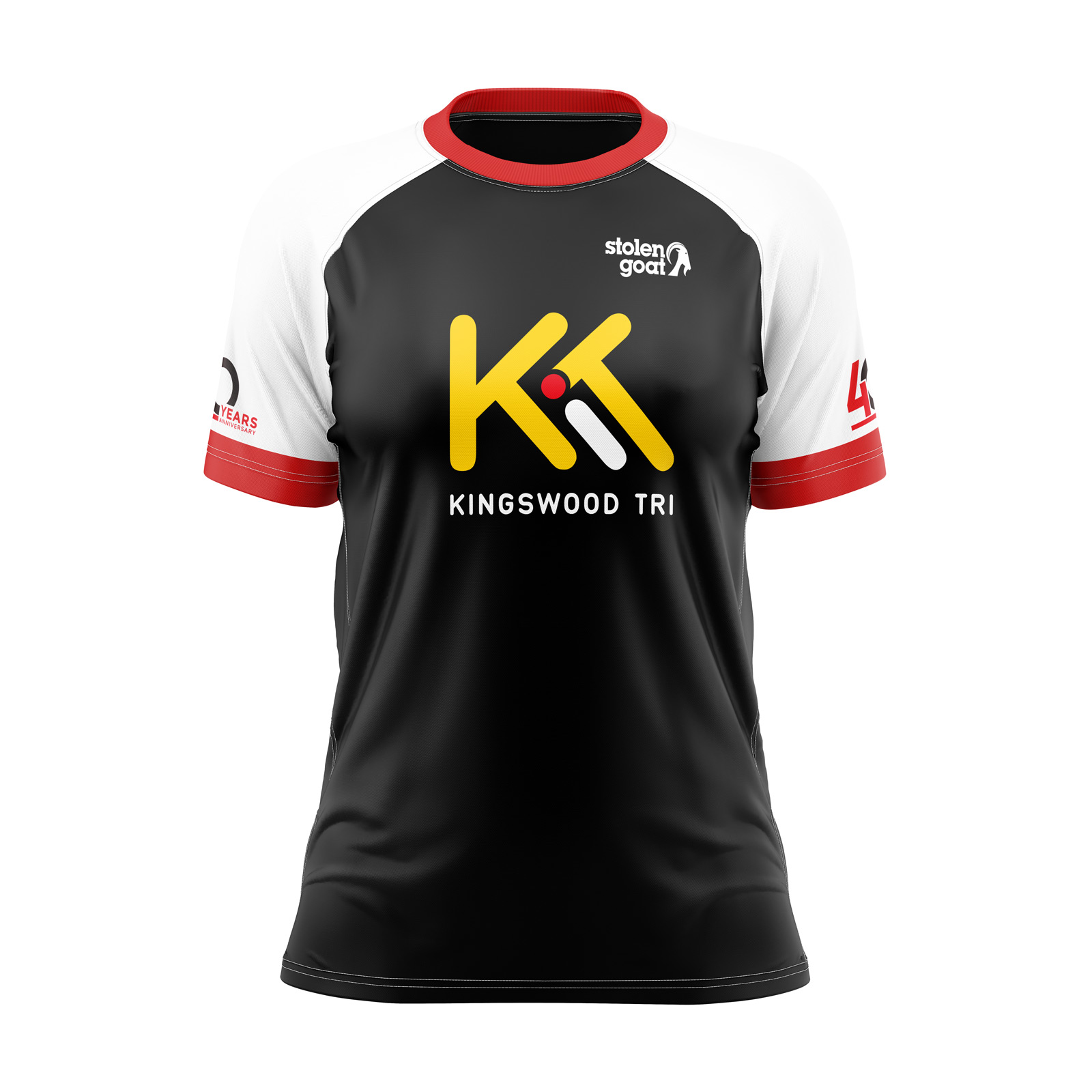 Womens Kingswood Tri 40th Anniversary White Run Top