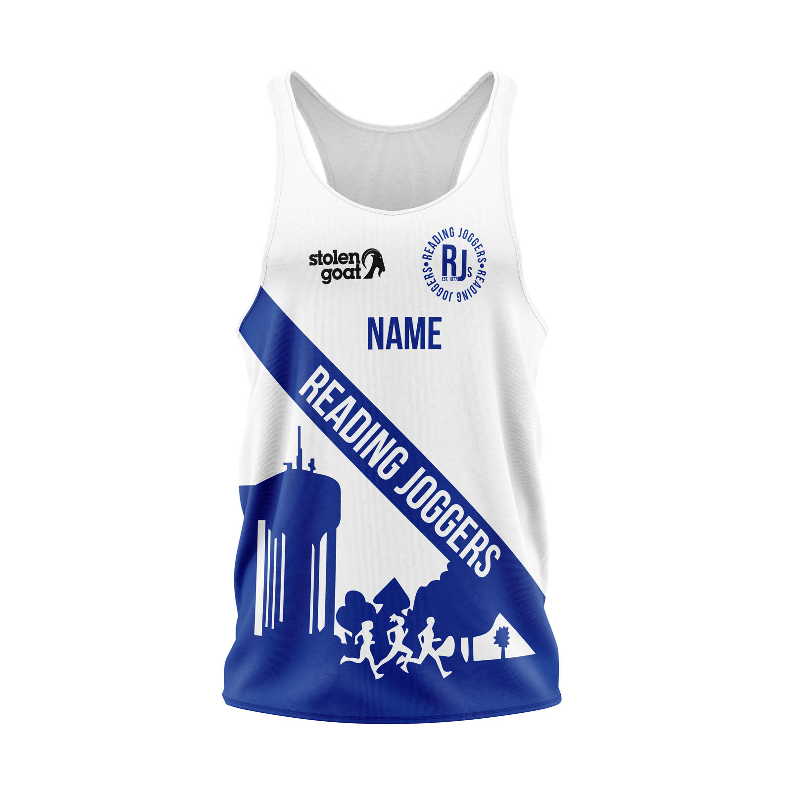 Mens Reading Joggers Run Singlet