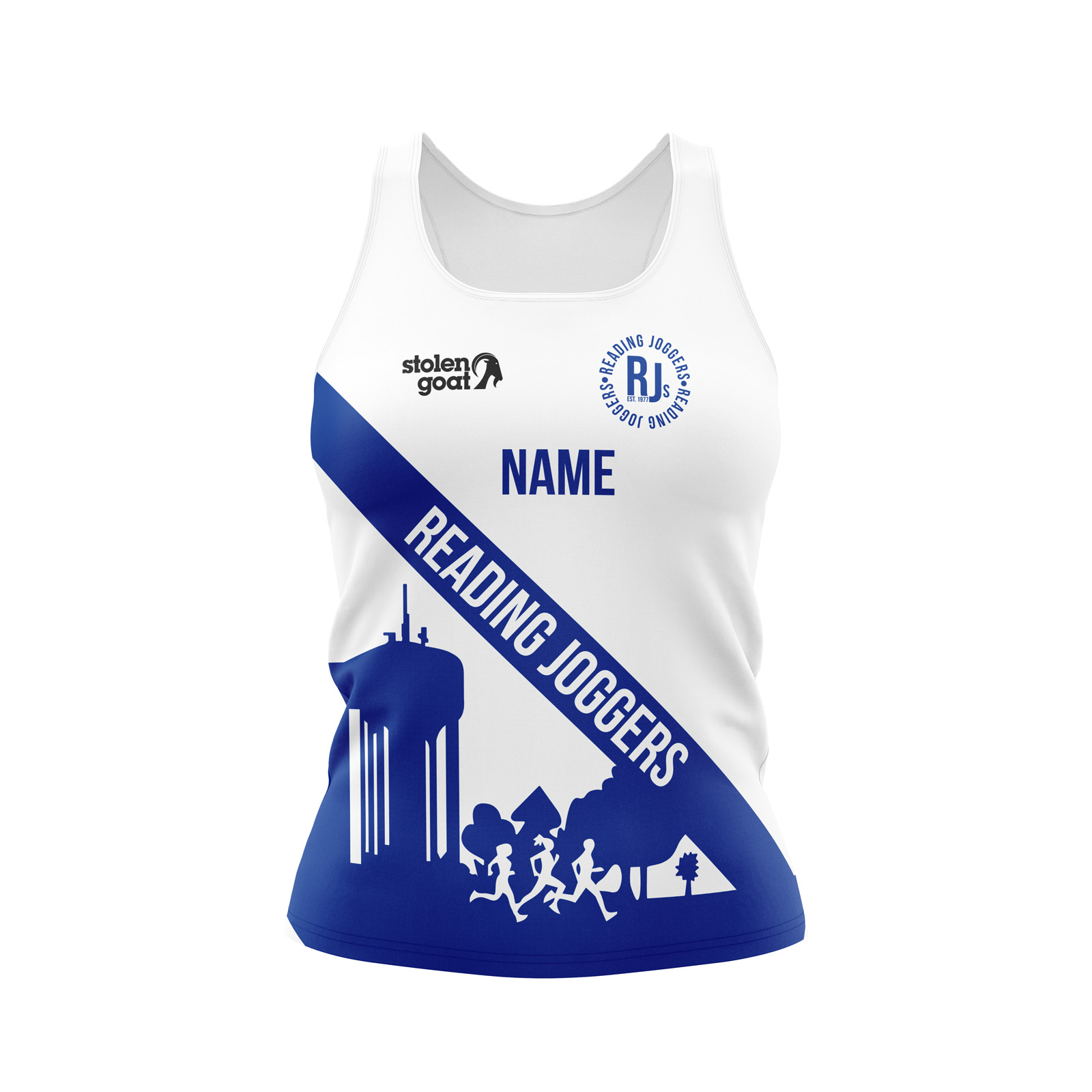 Womens Reading Joggers Run Singlet